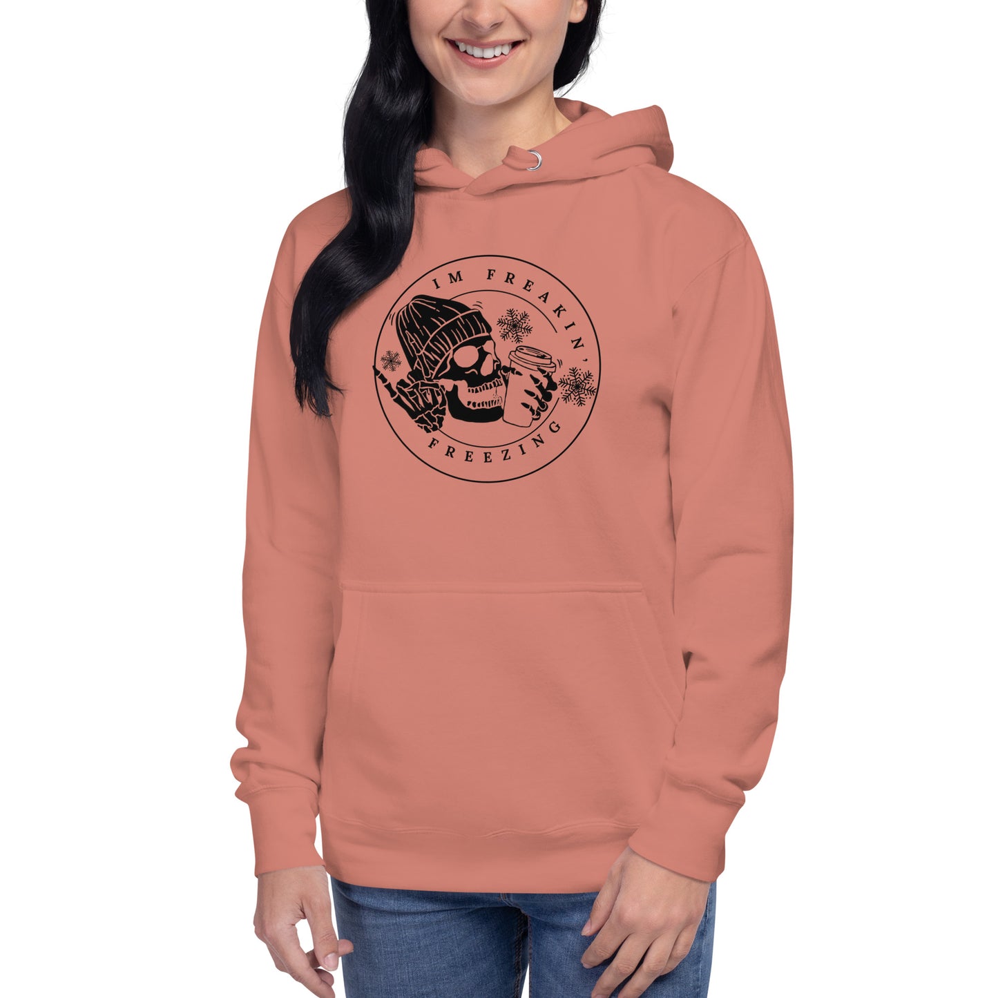I'm Freaking Freezing Skeleton Skull Coffee Trending Unisex Hoodie