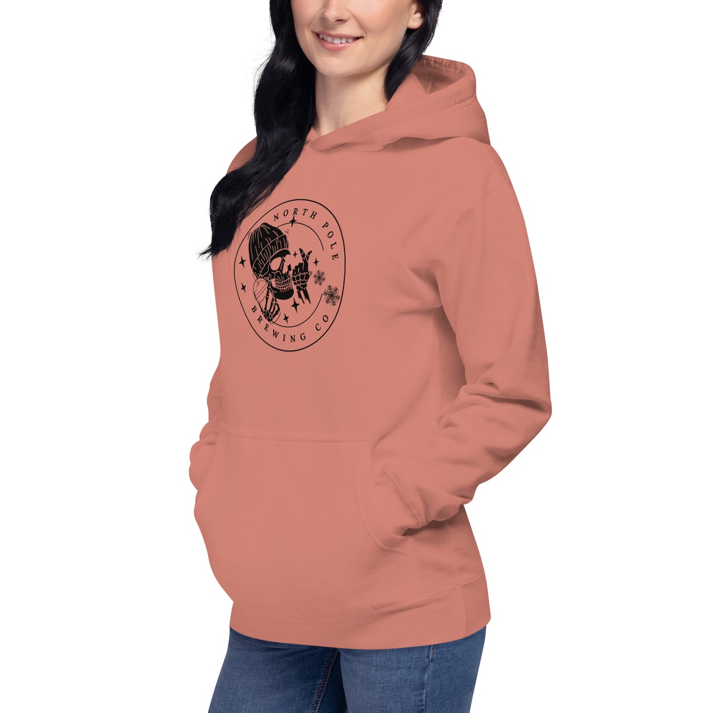 North Pole Brewing Company Premium Skeleton Skull Coffee Unisex Hoodie