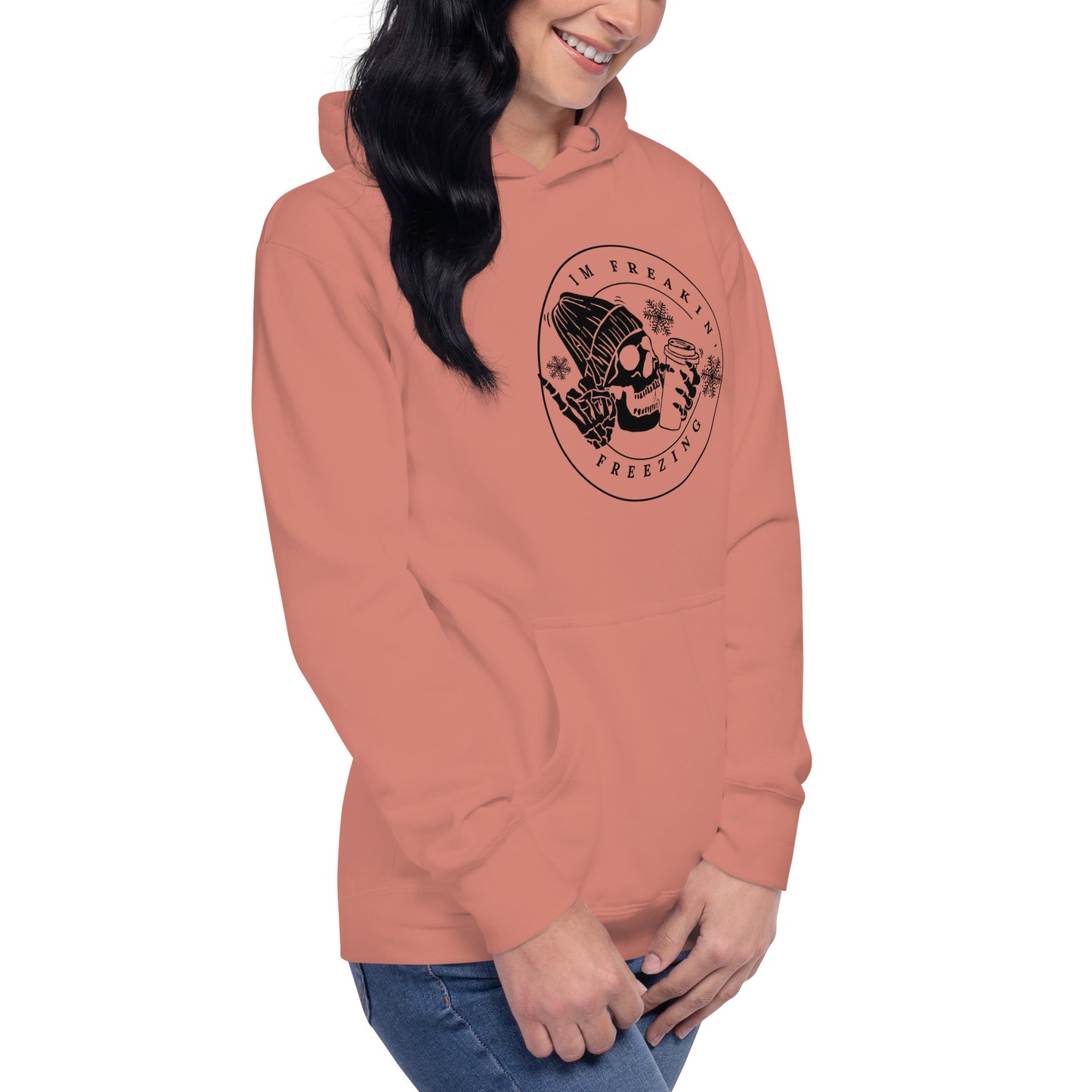 I'm Freaking Freezing Skeleton Skull Coffee Trending Unisex Hoodie