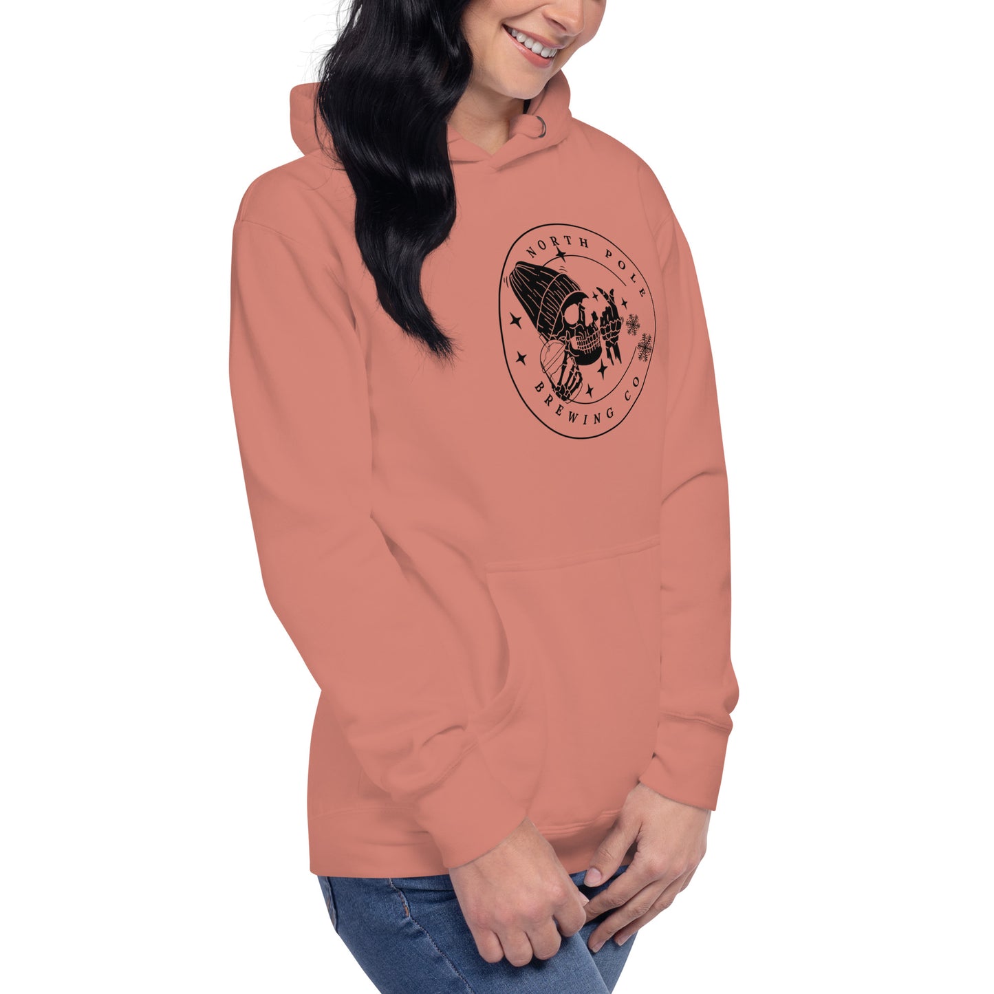 North Pole Brewing Company Premium Skeleton Skull Coffee Unisex Hoodie