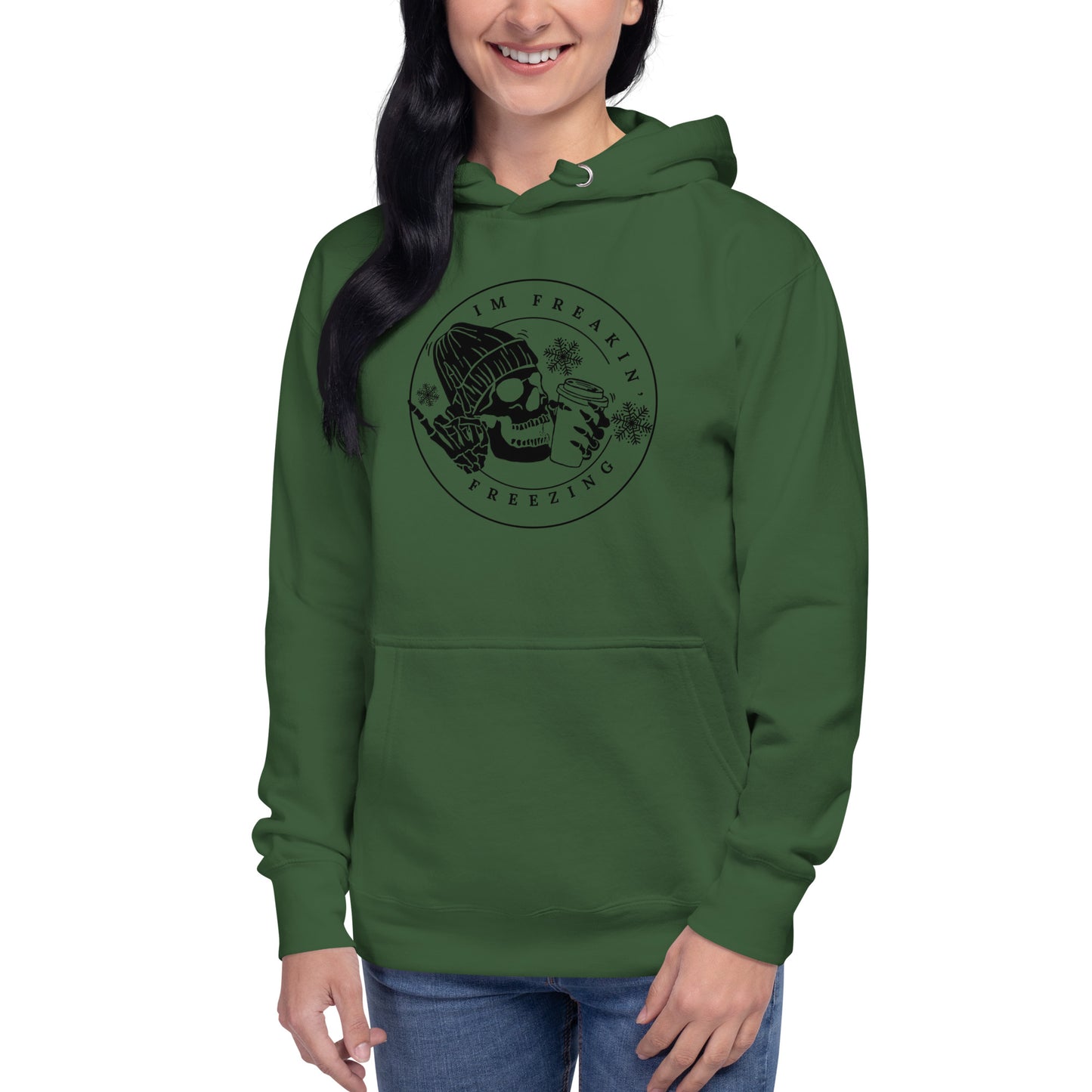 I'm Freaking Freezing Skeleton Skull Coffee Trending Unisex Hoodie