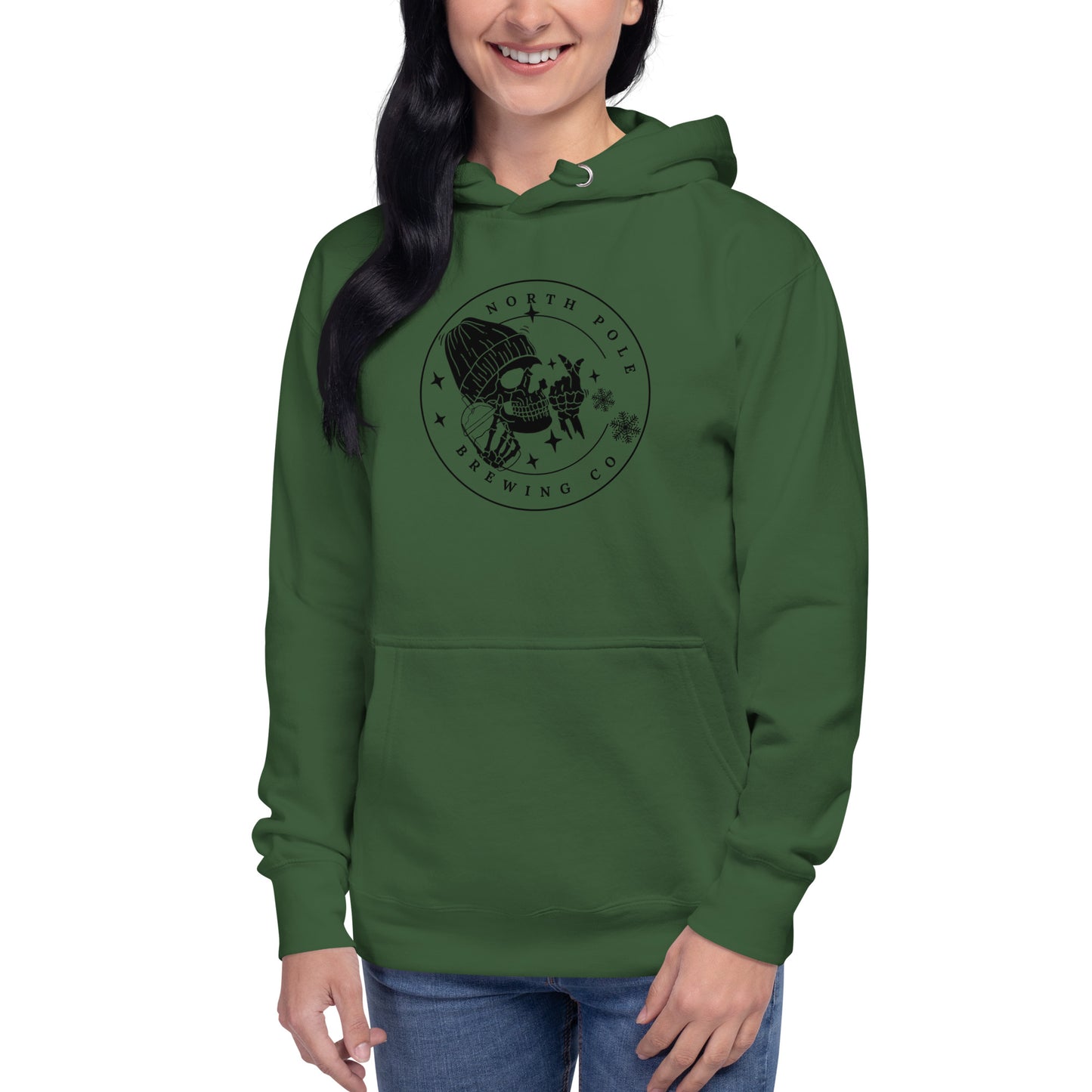 North Pole Brewing Company Premium Skeleton Skull Coffee Unisex Hoodie