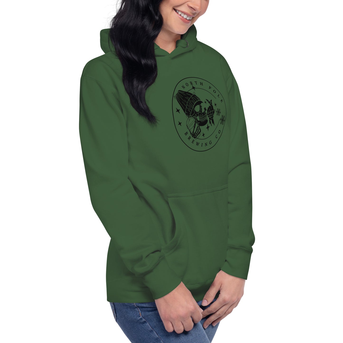North Pole Brewing Company Premium Skeleton Skull Coffee Unisex Hoodie