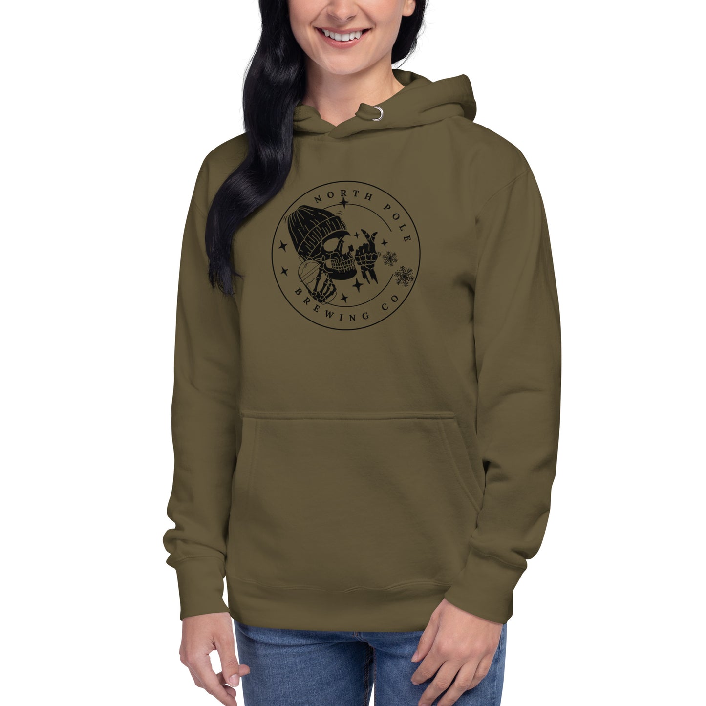 North Pole Brewing Company Premium Skeleton Skull Coffee Unisex Hoodie