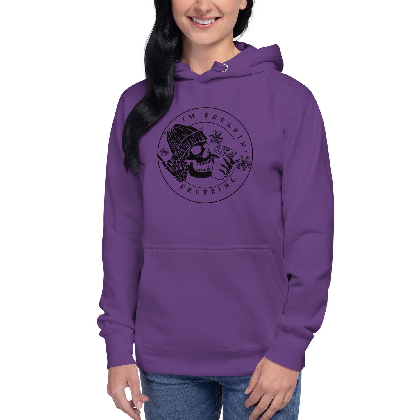 I'm Freaking Freezing Skeleton Skull Coffee Trending Unisex Hoodie