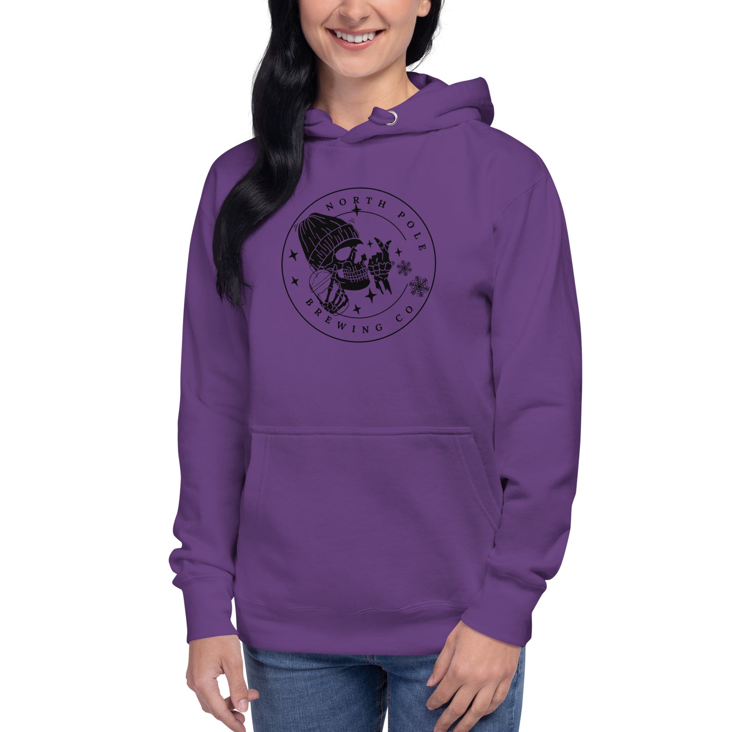 North Pole Brewing Company Premium Skeleton Skull Coffee Unisex Hoodie