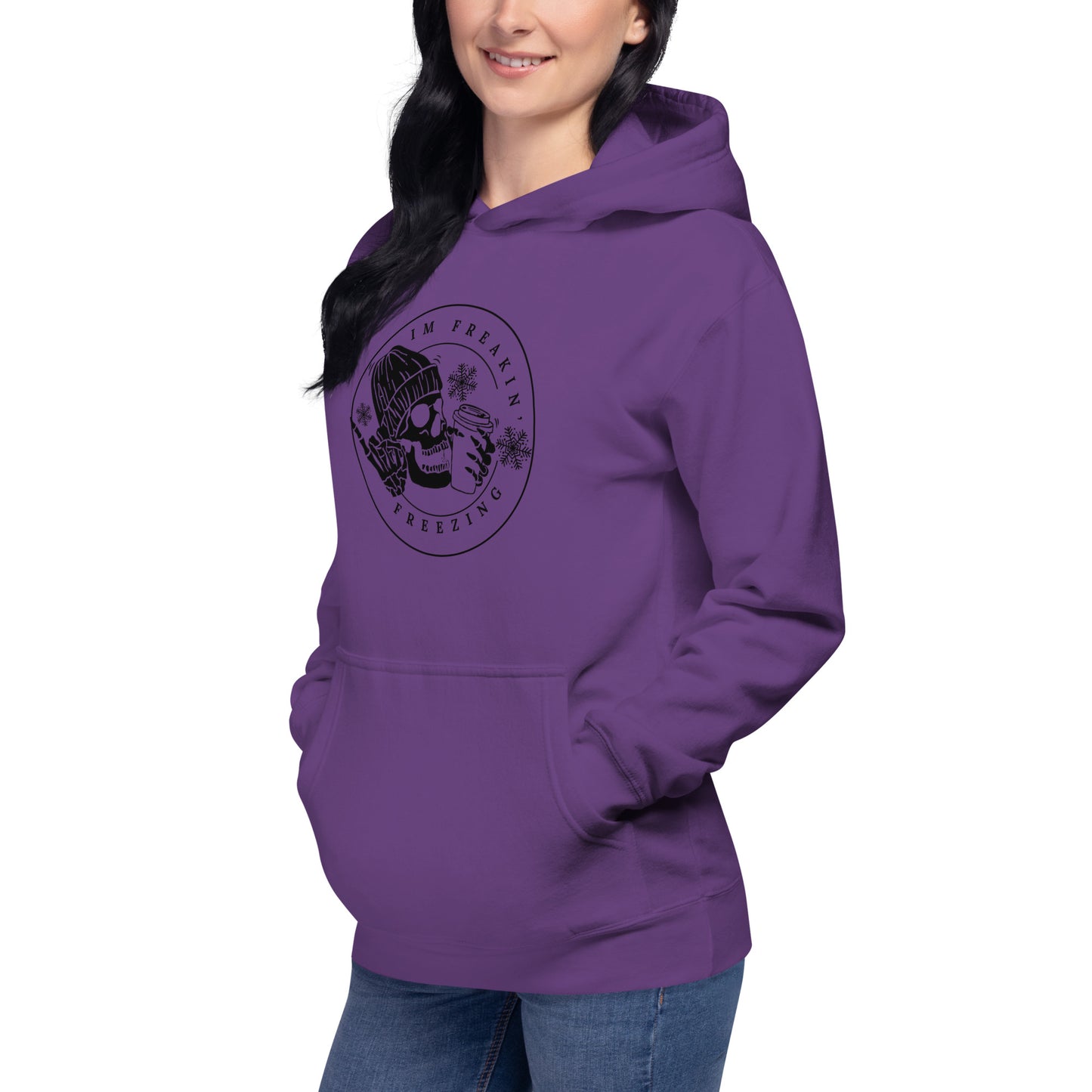 I'm Freaking Freezing Skeleton Skull Coffee Trending Unisex Hoodie