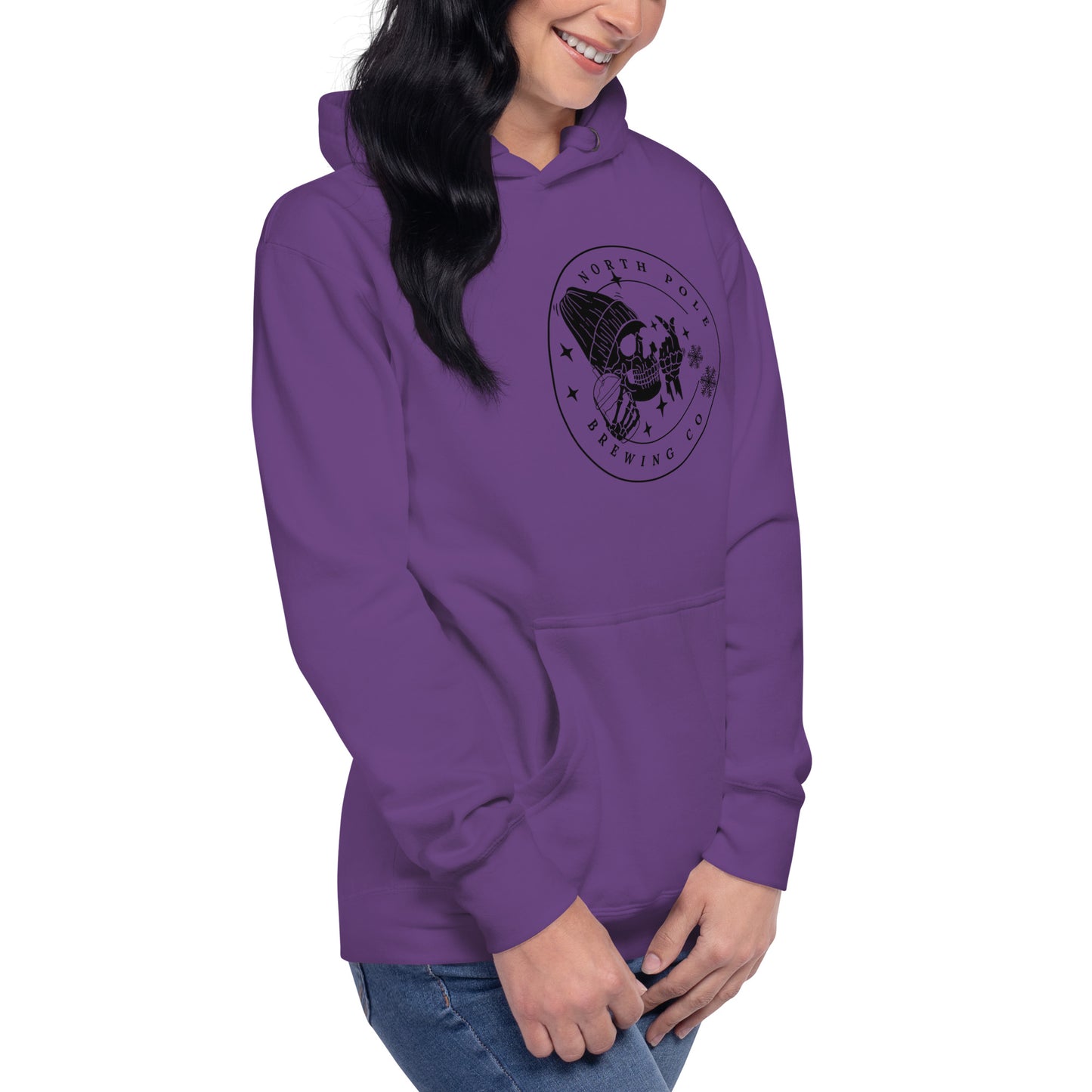 North Pole Brewing Company Premium Skeleton Skull Coffee Unisex Hoodie