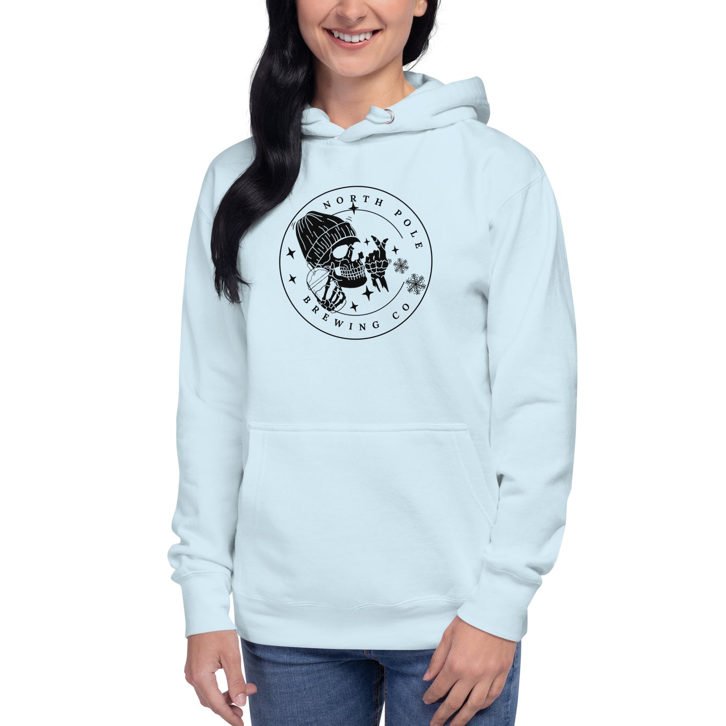 North Pole Brewing Company Premium Skeleton Skull Coffee Unisex Hoodie