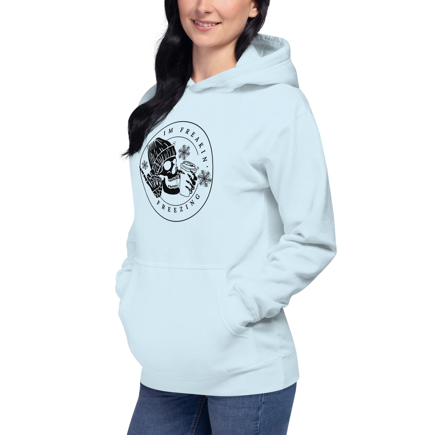 I'm Freaking Freezing Skeleton Skull Coffee Trending Unisex Hoodie