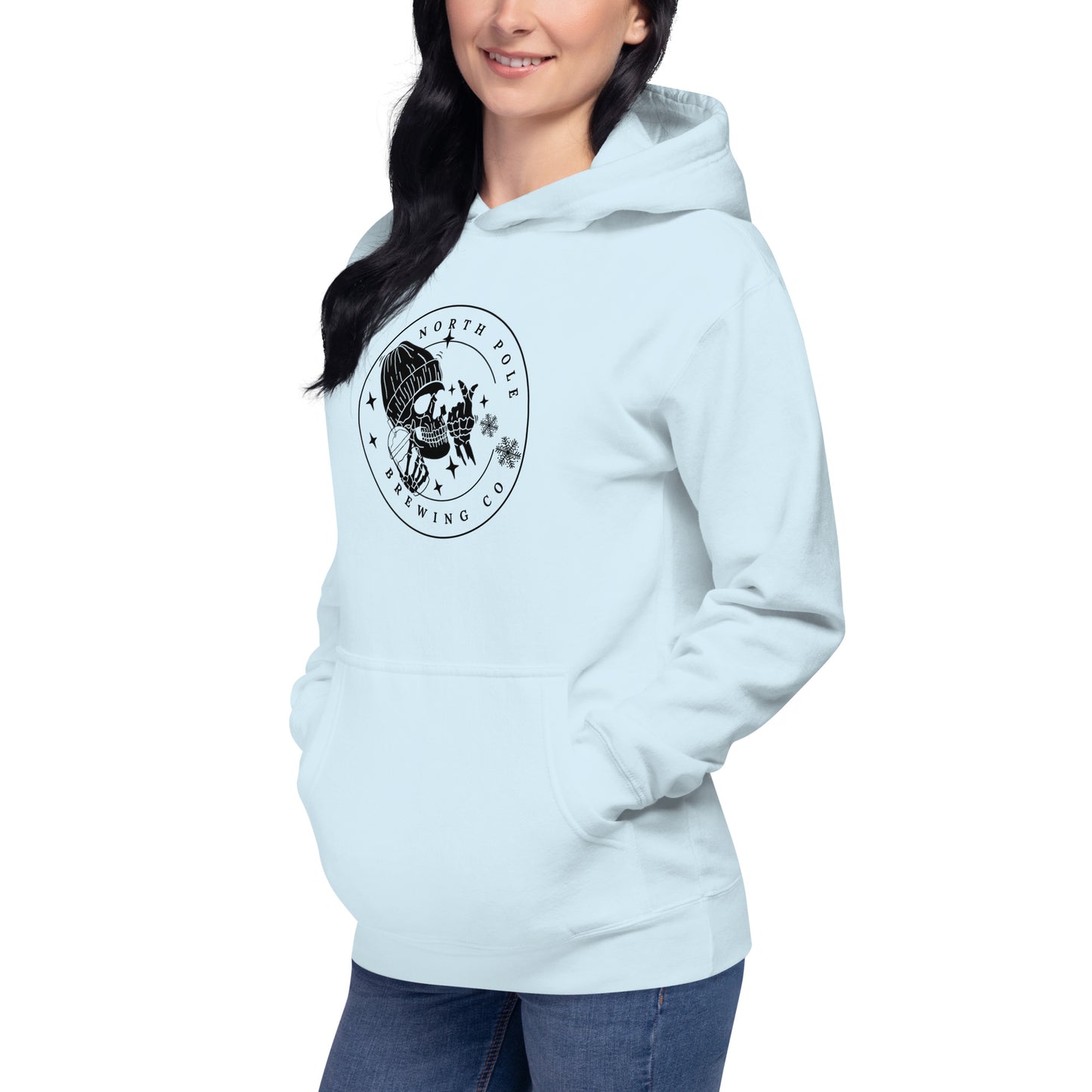 North Pole Brewing Company Premium Skeleton Skull Coffee Unisex Hoodie