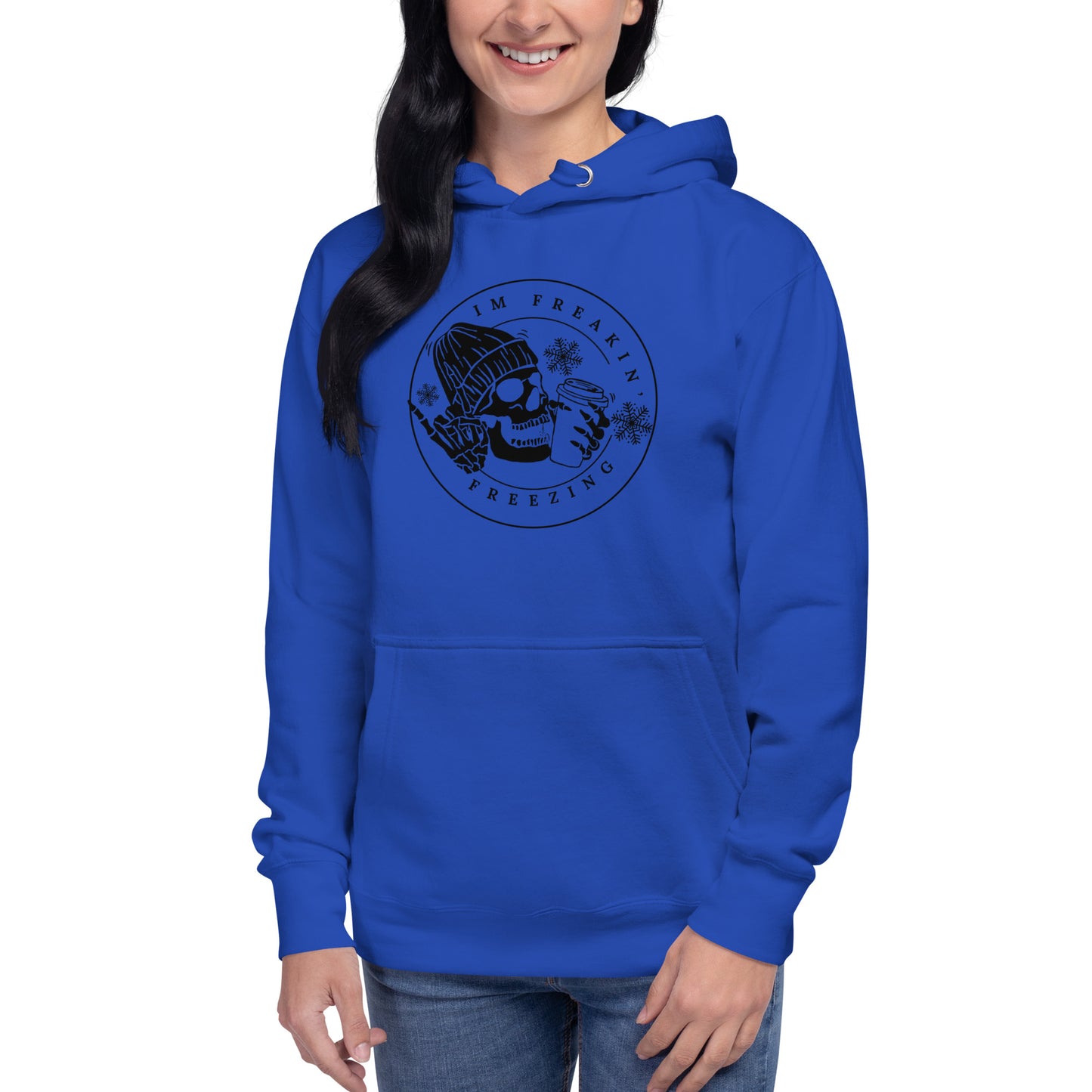 I'm Freaking Freezing Skeleton Skull Coffee Trending Unisex Hoodie