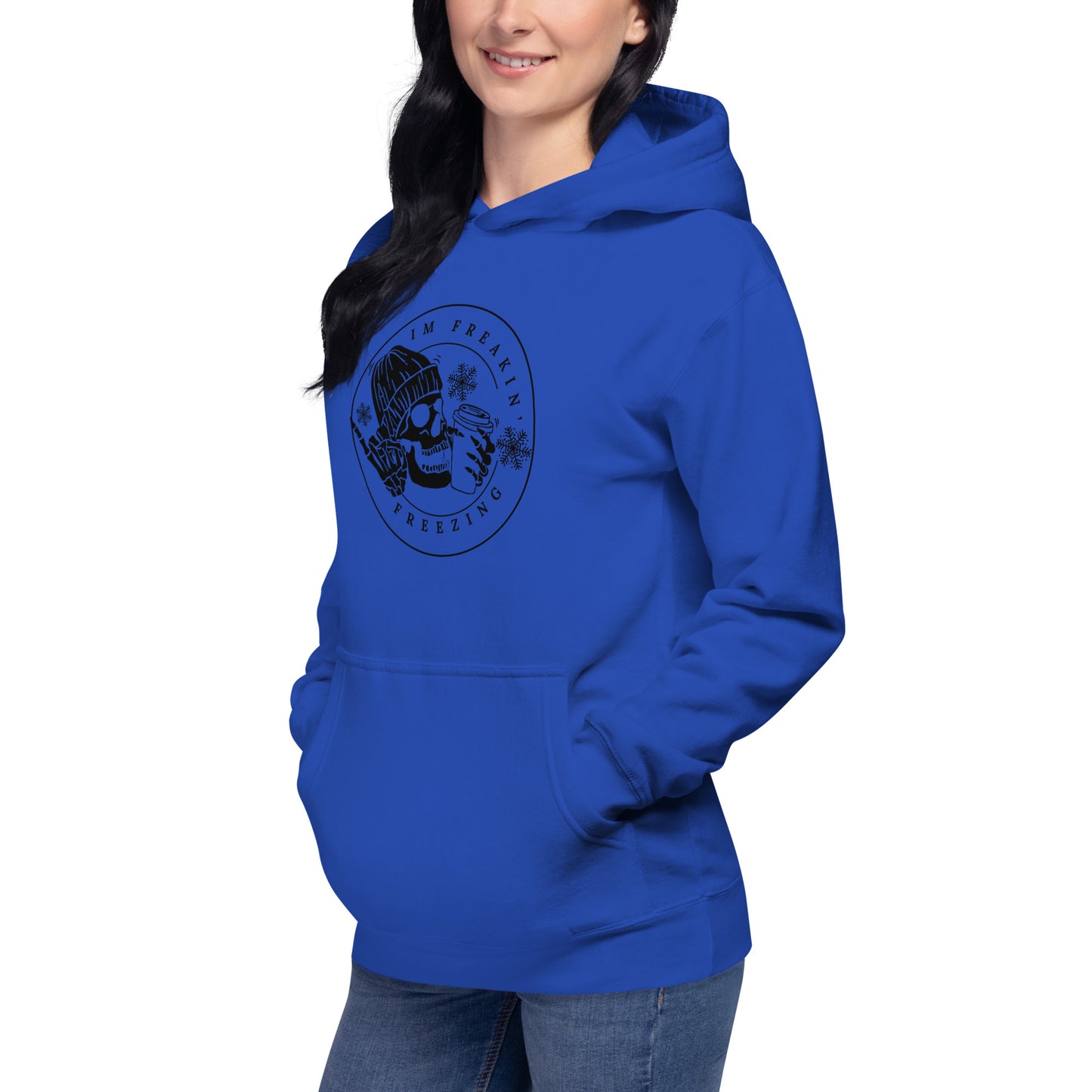 I'm Freaking Freezing Skeleton Skull Coffee Trending Unisex Hoodie