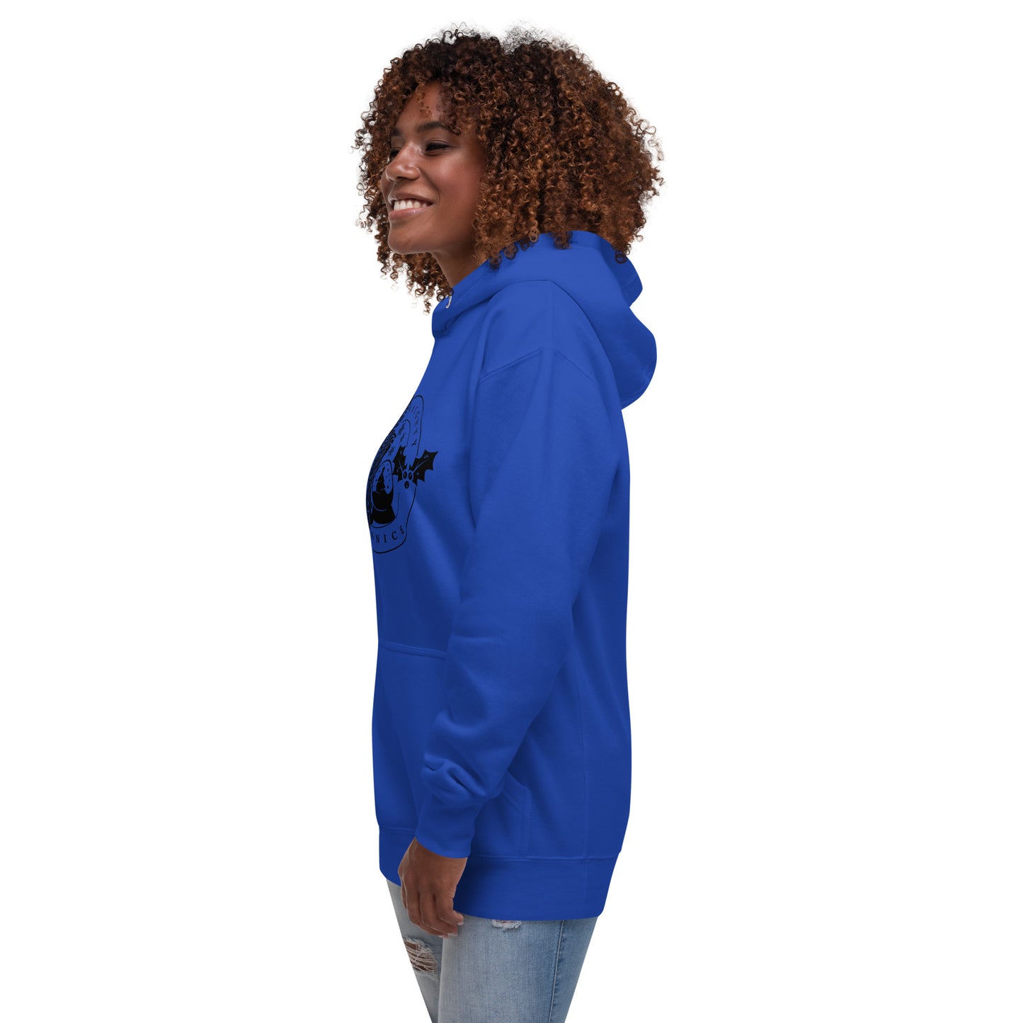 Naughty and Nice Skeleton Winter Christmas Skull Premium Unisex Hoodie